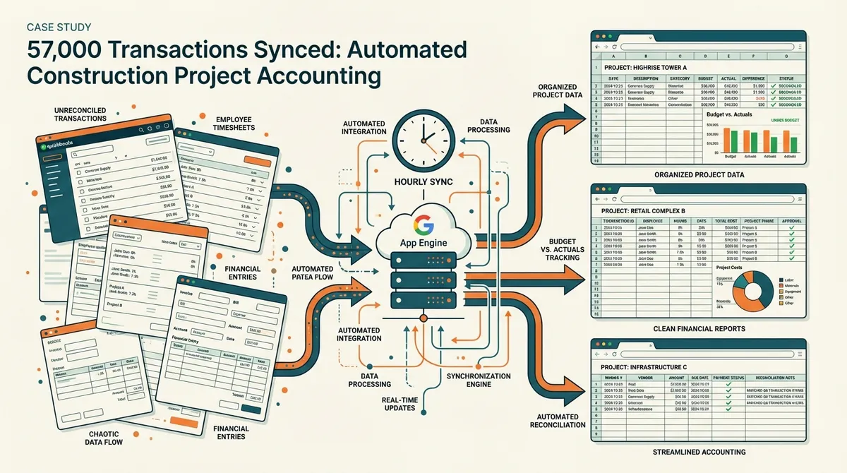 57,000 Transactions Synced: Automated Construction Project Accounting from QuickBooks to Google Sheets